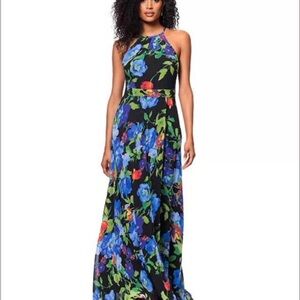 Betsy & Adam Vibrant Floral Maxi Dress